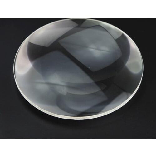 Desktop Magnifier Replace Lens 127mm 8X Magnifying Glass Lens K9 Double Convex White Optical Glass Lens Biconvex Lens