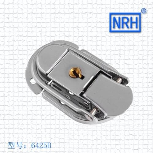 NRH6425B lock Luggage buckle Hanging buckle Luggage lock Box lock Iron chrome plated supporting key lock function