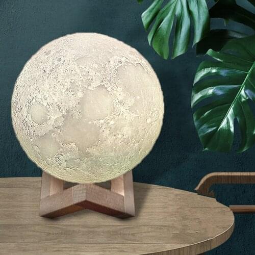 3D Printing Rechargeable Moon Light LED Night Light Creative Touch Switch Moon Light, Used for Bedroom Decoration Birthday Gifts