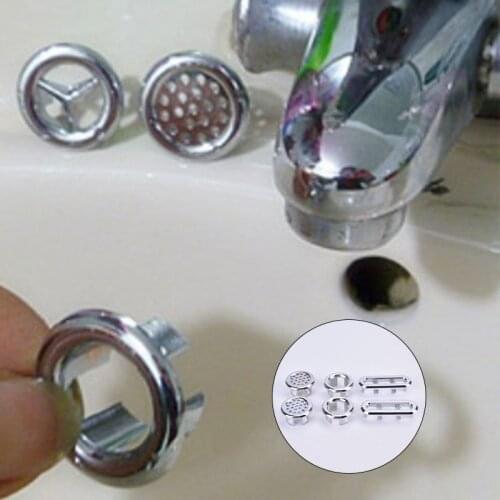 Plastic Bath Sink Round Ring Overflow Spare Cover Plastic Silver Plated Tidy Trim Bathroom Ceramic Basin Ceramic Pots Overflow