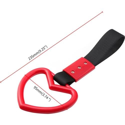 PVC Heart-shaped Round JDM TSURIKAWA RING Car Interior Pull Ring Subway Train Bus Handle Strap for Tesla BMW Fort