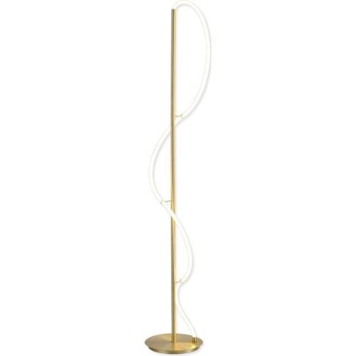 Light luxury post-modern golden floor lamp simple creative living room bedroom study brass LED floor lamp
