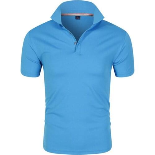 Mens Short Sleeve Polo Shirt Summer Business Casual Polo Shirt Slim Breathable Lapel Solid Tops 4Xl