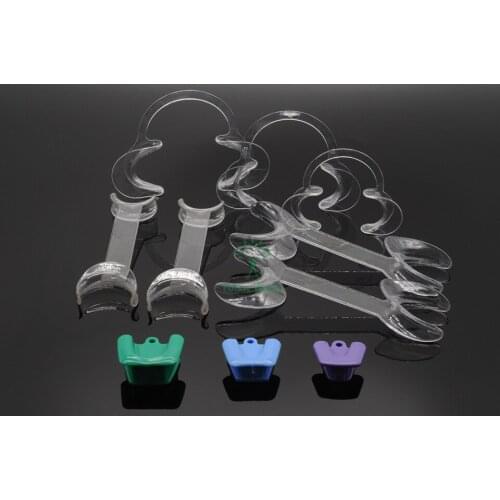 Dentist Lab 10Pcs Silicone Mouth Prop and MIXING Dental Cheek Opener