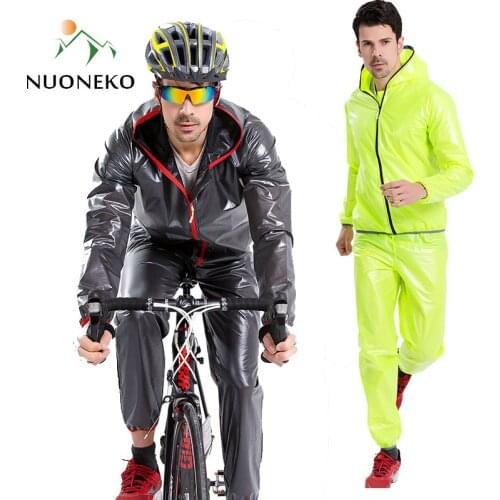 New Cycling Rain Jacket Outdoor Sports Waterproof Bicycle Jacket Bike Jersey Set Running Long Sleeve Jacket Poncho Clothing ST03