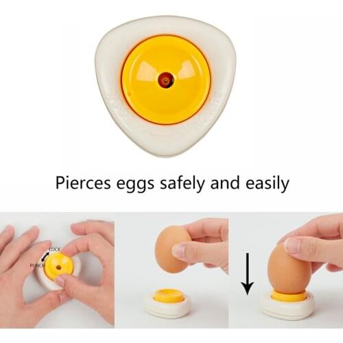 Egg Piercer Portable Plastic Egg Hole Puncher Peel Off Boiling Eggshell Separator eggs Dividers