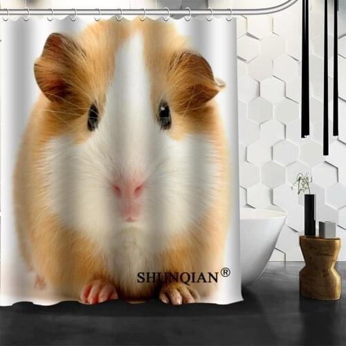 Nice Guinea Pig Shower Curtain Funny Curtain For Bathroom Waterproof Polyester Fabric Eco-Friendly 2020 Bath Curtain Gift