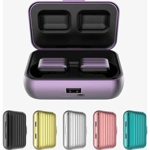 ZW-T5 Suitcase Shape Wireless Bluetooth 5.0 Earphone Rechargeable In-ear Earbuds