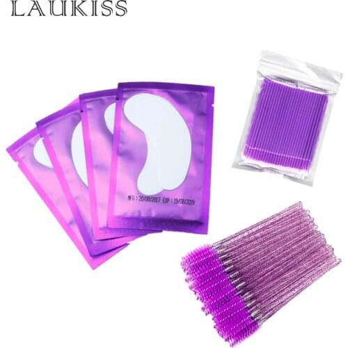 1 Set Eyelash Patches For Eyelash Extensio Micro Brush Eyelash Brushes Grafted Eye Stickers Under Eye Pads Patches Tips Sticker