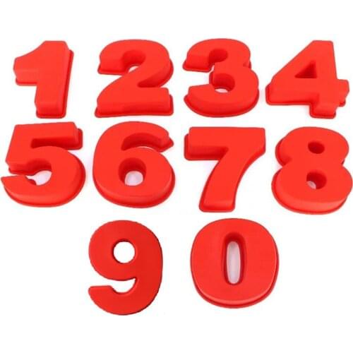 1 Set Large Silicone Number Cake Mold for Birthday Aniversary Wedding Full Moon 0-9 Baking Cake Mould Decorating Cakes Tool