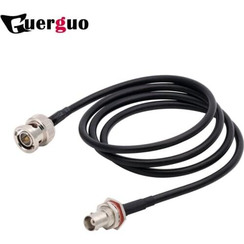 1PC Waterproof BNC Female Nut Bulkhead to BNC Male Plug RG58 Pigtail Jumper BNC RF Coaxial Extension Cable 50 Ohm