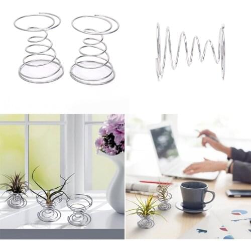 2Pcs Air Plant Spring Wire Tabletop Tillandsia Holder Miniature Decorations