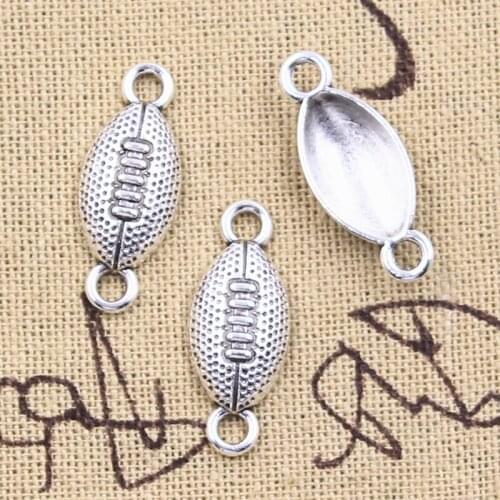 25pcs Charms football link soccor connector 25x10mm Antique Silver Color Pendants DIY Making Findings Handmade Tibetan Jewelry