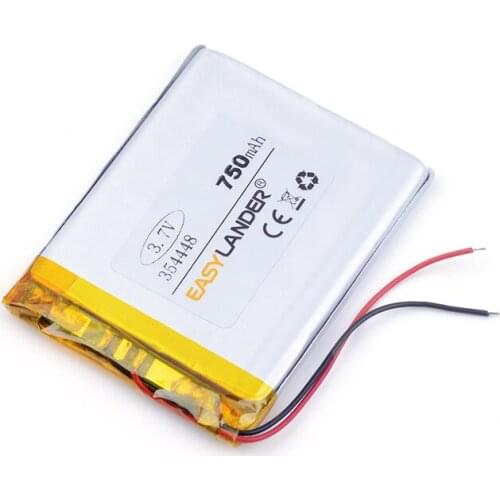 3.7v lithium ion rechargeable battery 354448 750mAh For Mp3 DVD PAD phone camera recorder