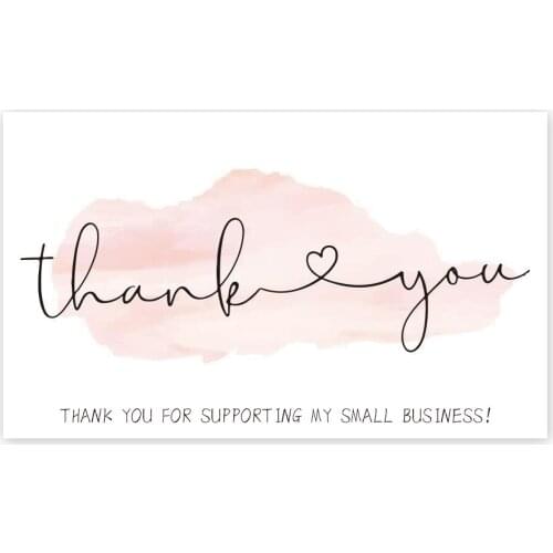 30Pcs/pack Thank You For Your Order Card Custom Write Your Business Card Small Business Gift Decoration Label Goods Follow Card