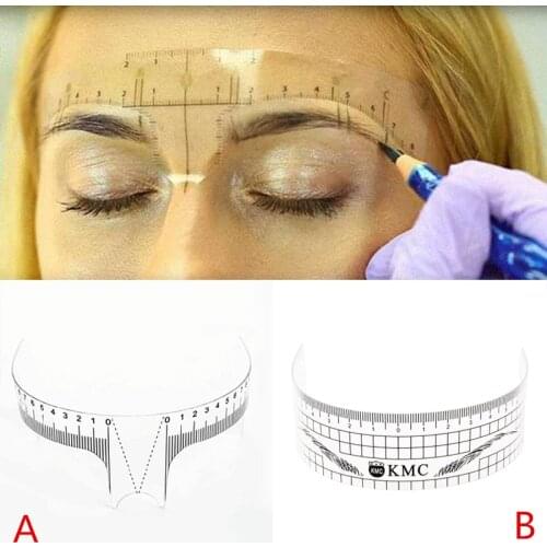 6 Styles Reusable Eyebrow Rulers Measures Tool Microblading Semi Permanent Makeup Measure Tattoo Ruler Tools Eyebrow Stencils