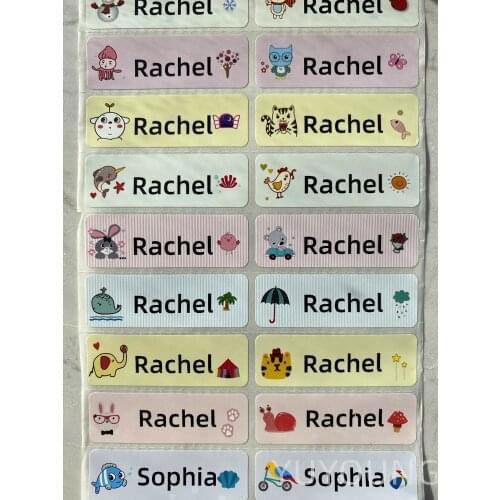 80Pcs big size Name Sticker Customize Stickers Waterproof Personalized Labels kids School Stationery fruit animal dinosaur tag