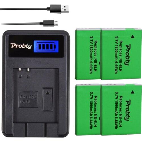 NB-6L NB6L NB 6L NB-6LH Battery + LCD USB Charger for Canon Powershot S120 SX510 HS SX280 HS SX500 is SX700 D20 S90 D30