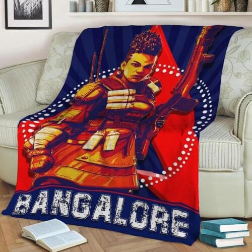 Bangalore Apex Legend 3D Print Plush Blanket Throw On Sofa Home Decor Soft Warmth Washable Nap Blanket Dropshipping