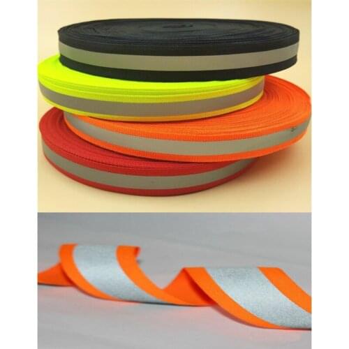 Safety Silver Reflective Sew On Fabric Tape Strap Vest Webbing 25mm