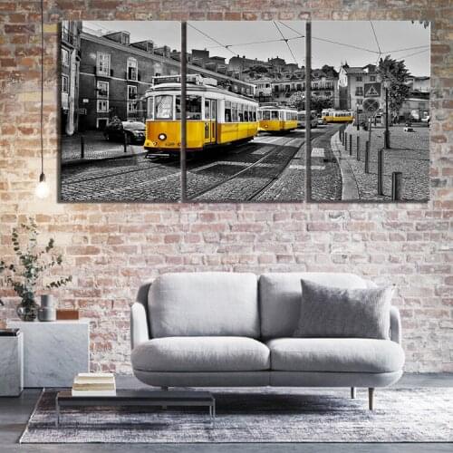 Black White Wall Paintings Town Scenery Landscape Poster Wall Sticker Nordic Style Home Decoration Paintings for Wall Decor