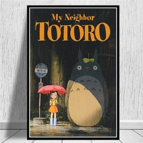 Home Decoration Wall Art Painting Modular My Neighbour Totoro Anime Pictures Canvas Printed Nordic Style Poster Children Room