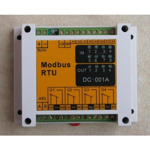 Modbus Module 485 Interface 8 Input 4 Output Module IO Switch Module Can Communicate with PLC