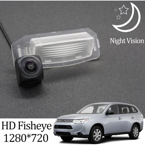 Owtosin HD 1280*720 Fisheye Rear View Camera For Mitsubishi Outlander 2013 2014 2015 2016 2017 2018 2019 Car Parking Accessories