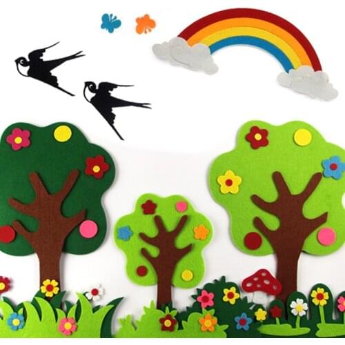 Big Size Coconut Tree Kid Kindergarten Decro Thick Nonwoven Felt DIY Package Kids Handwork Diy Craft Feltro Para Artesanato