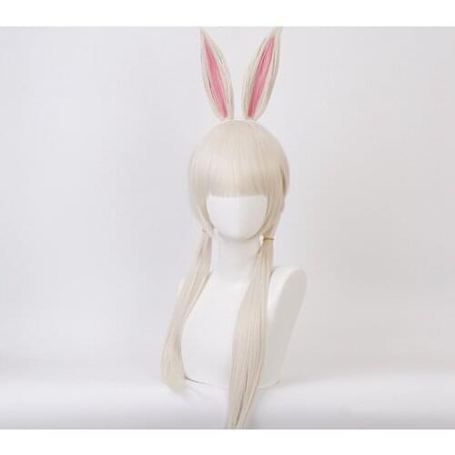 BEASTARS Wigs Cosplay Anime Haru Wig Bunny Rabbit Ears Short BOBO Wig Girls Halloween Party Synthetic Hair Long Wigs Girls Women