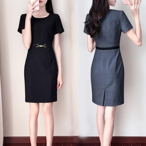 Womens dress OLprofessional commuter dress female new fashion temperament large size office ladies overalls tooling party dress