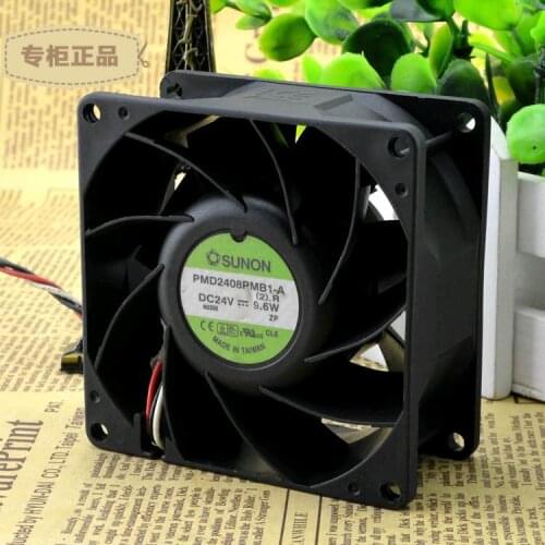 Authentic Jianyuan FOR SUNON PMD2408PMB1-A 8CM 8038 24V 9.6W three-line cooling fan
