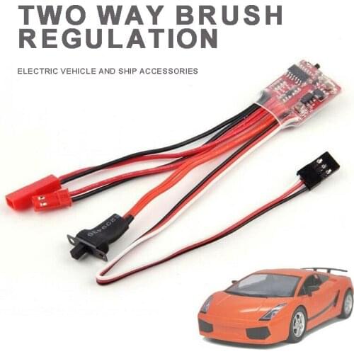 Pohiks 1pc 20A ESC Brush Motor Speed Controller Brake Two Way Adjustable Boat Truck for RC Car Boats Control