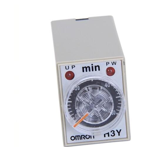 H3Y-2 DC 12V Delay Timer Time Relay 0-60 Minute with H3Y-2 Base New UK