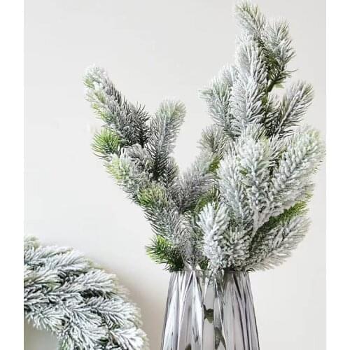 Christmas Decoration Pine Branch Artificial Fake Plant Artificial Flower Window Decoration DIY Office Store Decoration