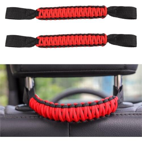 Rear Seat Grab Handle Grip Bar Pulling Tab For Jeep Wrangler JK TJ For Toyota Land Cruiser FJ Suzuki Roof Door Handlebar Nylon