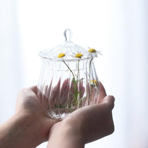 Glass Storage Jar with LidSnack Storage TankSugar Bowl and Salt BowlKitchen Condiment DispenserHome Decoration Desktop Ornaments