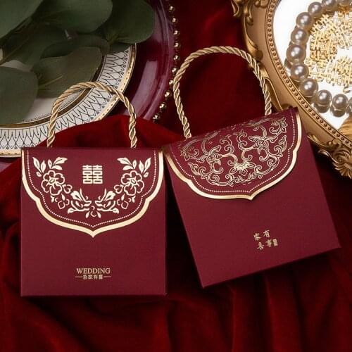 Wedding Candy Box Wedding Candy Box Portable Gift Box Candy Paper Box Creative Wedding Candy Bag Packaging Empty Box Gift Box