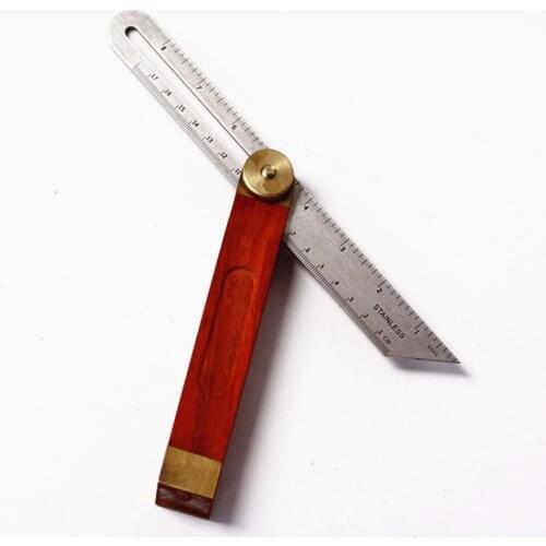 Angle Rulers Gauges Tri Square Sliding T-Bevel With Wooden Handle Level Measuring Tool wooden marking gauge Protractor