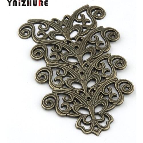 YNIZHURE 8PCS 44mm Antique Jewelry Butterfly Corner Protector Wooden Box Frame Feet Leg Decorative Protectors
