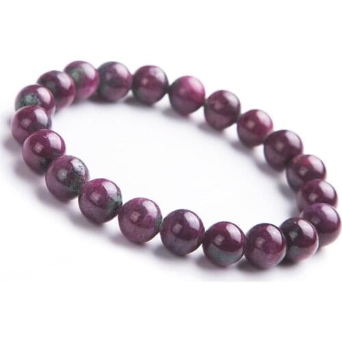 8.5mm Natural Zoisite Gem Stone Crystal Round Bead Bracelets For Women Femme Charm Stretch Bracelet