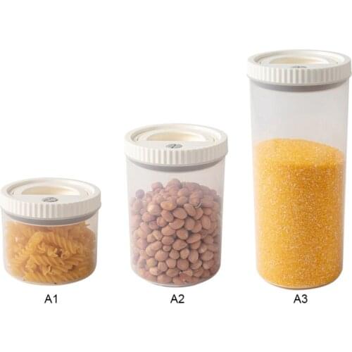 1PC Plastic Food Storage Kitchen Container Grain Snack Box Sealed Cans Tea Coffee Sugar Storage Tank Plastic Japan Style 1