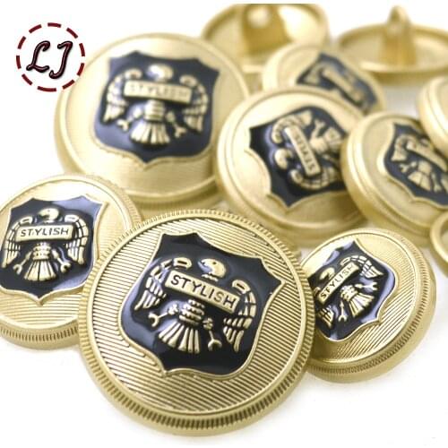 New arrived 10pcs/lot high quality stylish metal sewing button gold fashion crafts decoration buttons garment accessories DIY