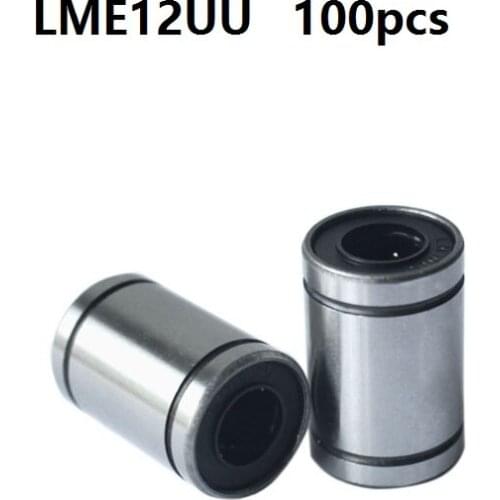 100pcs/lot LME12UU European Size Linear bearings Linear bushing For 12mm shaft rail 12*22*32MM KB12UU