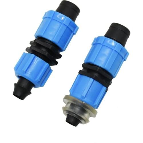 12 to 16mm Irrigation drip tape connector Double Thread Lock for Agriculture Greenhouse Drip Tape irrigation adapter 3 Pcs