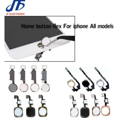 10pcs/lot Home Button with Flex Cable for iPhone 5S 6g 6 6s plus 7g 7 8G 8 Plus Home button Flex Assembly