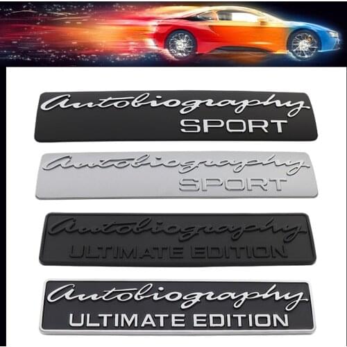 3D Autobiography Ultimate Edition SPORT car Hood Fender trunk Rear Bonnet Emblem Badge Sticker for Range Rover Executive Limited