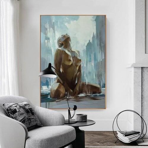 Abstract Sexy Nude Shower Women Modern Posters And Prints Wall Art Canvas Painting Pictures for Living Room Home Decoration