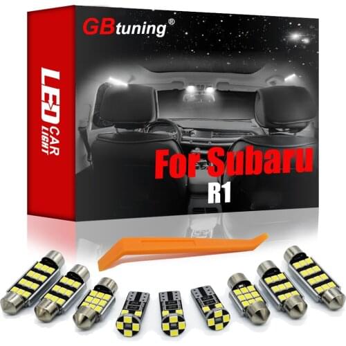 GBtuning Canbus LED Interior Light Kit 10PCS For Subaru R1 (2003 2004 2005 2006 2007 2008-2020 2021) Auto Trunk Lamp Accessories
