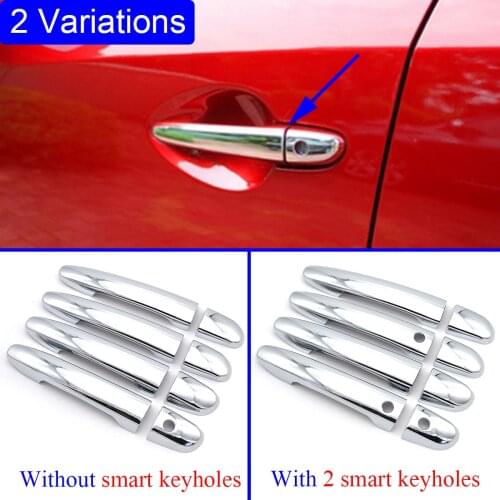 Chrome Door Handle Moulding Protect Cover Trim Fit For Mazda CX5 CX-5 KF Accessories 2017 2018 2019 2020 Parts Decoration